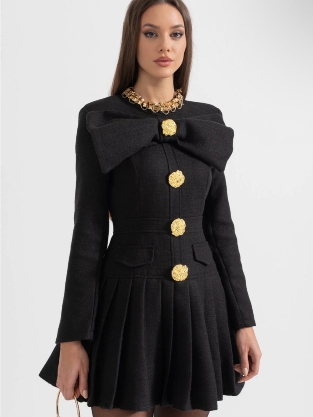 Sierra Darien Elegant pleated dress